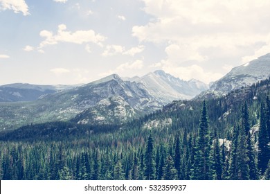 Mountain peaks// Rocky Mountain National Park, Colorado. June 2016, by Sharon Kilon Han