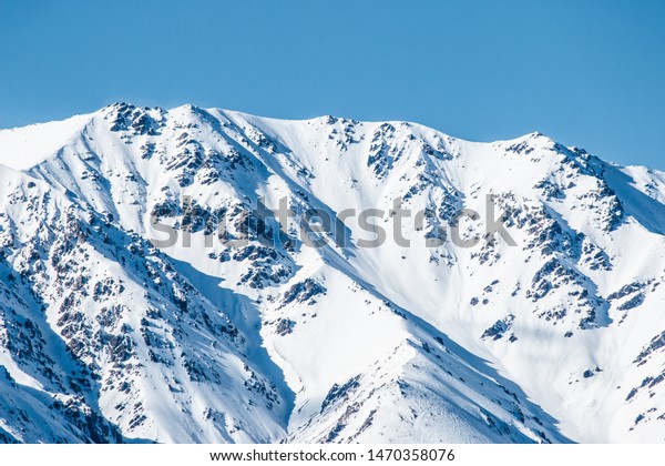 Mountain Peaks Snow Capped Mountains Winter Stock Photo Edit Now