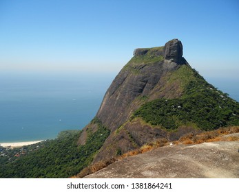 The Mountain Of Pedra Da Gávea Seen From Pedra Bonita In Rio De Janeiro.