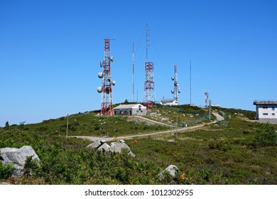 Mountain radar station in the Monchique mountains, Foia, Algarve, Portugal, Europe.