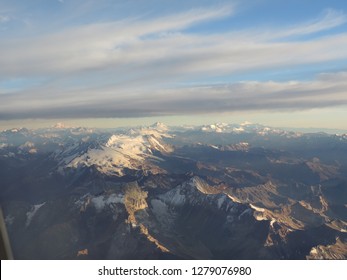 mountain range from above