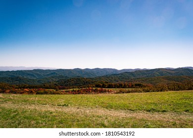 Mountain Range in the Fall at Sunset