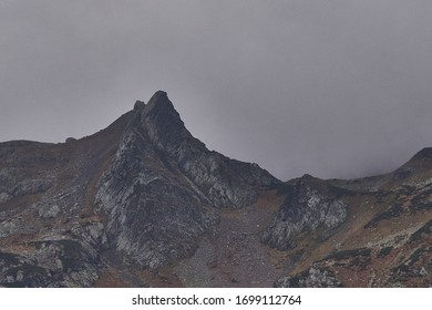 
mountain range in the fog                               