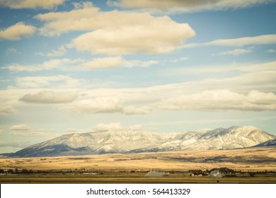 Mountain Range On The Edge Of Bozeman, Montana