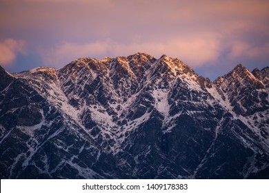 Mountain Range In Queenstown New Zealand In Winter