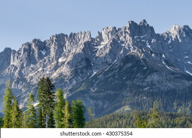 Mountain range Wilder Kaiser in Tirol - Austria