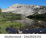 Mountain Reflections on Tranquil Mitchell Lake in Summer, Indian Peaks Wilderness, Colorado