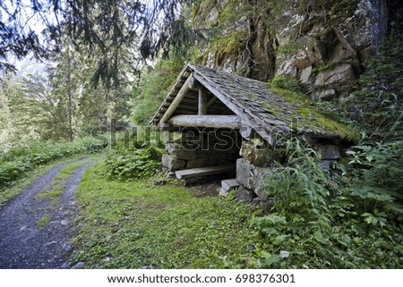 Mountain rescue cabin in Switzerland