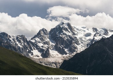 Mountain Ridge, Landscape In Tibet China.