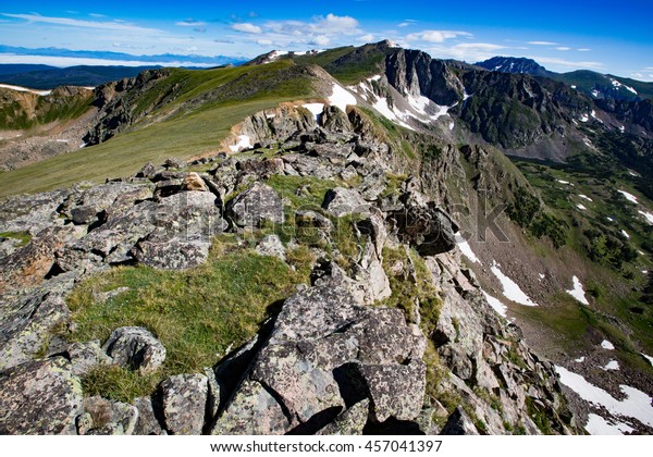 Mountain ridges along
the Continental Divide