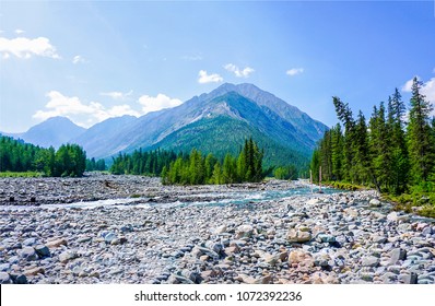 Mountain river rock landscape. Rock at mountain river - Powered by Shutterstock