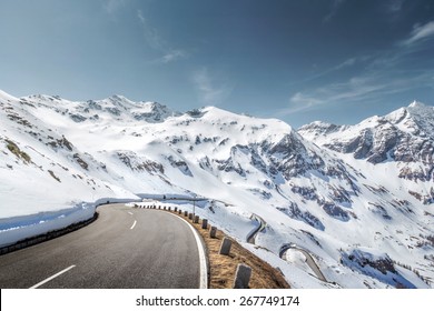 Mountain Road In The Alps