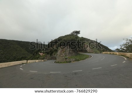 Mountain road in Canary Islands