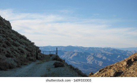 A Mountain Road In The Panamint Range Of California.