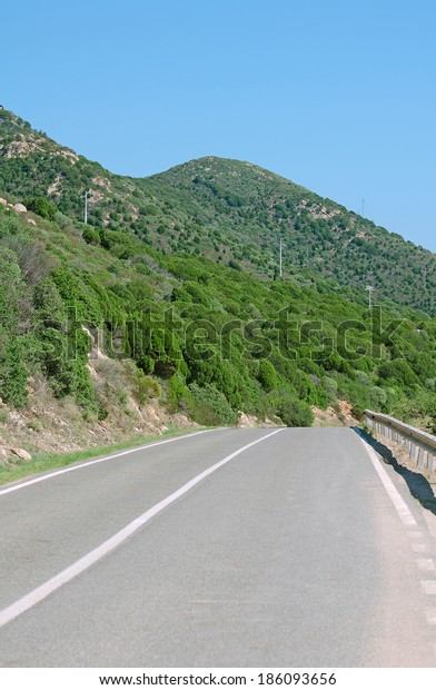 Mountain road. Place your for\
text.
