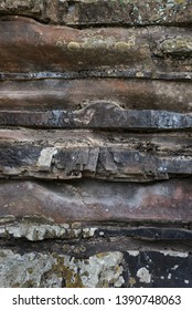 Mountain rock surface with strata