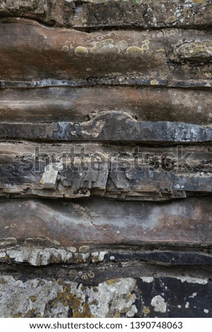 Mountain rock surface with strata