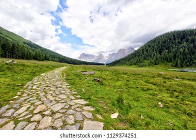 Mountain rocks  pathway