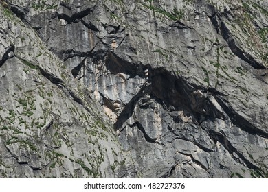 Mountain rough stone texture closeup, natural background