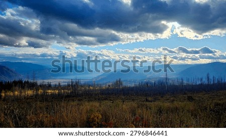 Mountain scape view shuswap in the fall