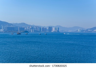 Mountain And Sea Under Blue Sky 