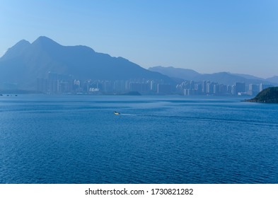 Mountain And Sea Under Blue Sky 