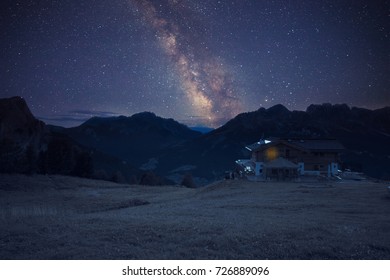 Mountain Shelter Under Starry Night Sly