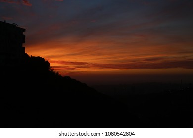 Mountain Silhouette at Sunset - Beautiful Scenery