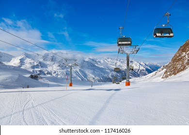 Mountain Ski Resort Hochgurgl Austria - Nature And Sport Background