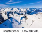 Mountain ski resort with snow in winter, Val-d