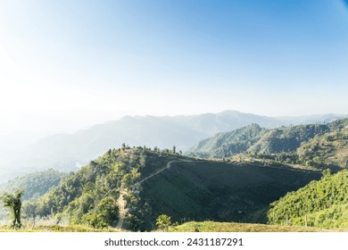 the mountain with sky background