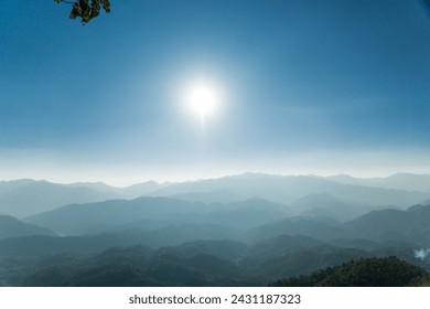 the mountain with sky background