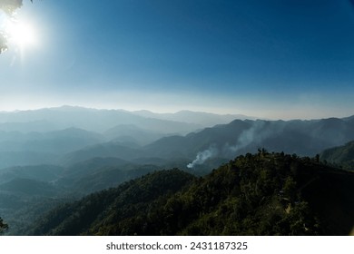 the mountain with sky background