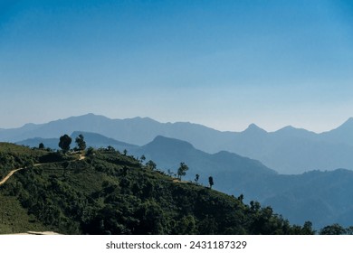 the mountain with sky background
