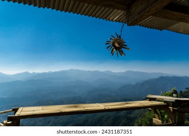 the mountain with sky background