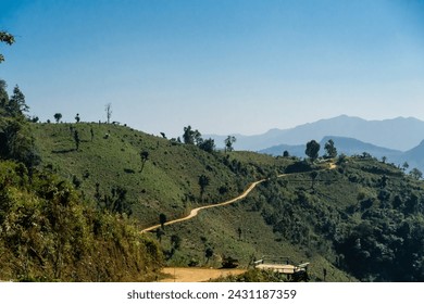 the mountain with sky background