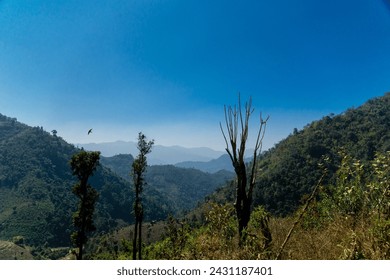 the mountain with sky background
