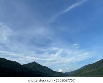 Mountain and sky background with natural pattern