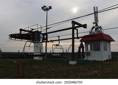 Mountain Spot With Ski Lift Station