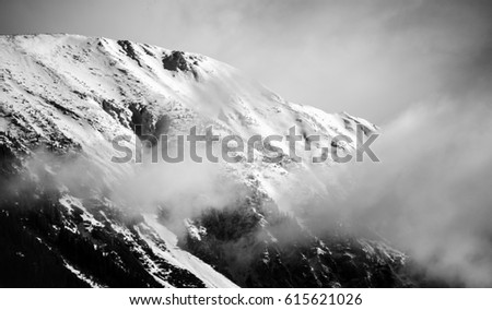 Similar – Image, Stock Photo View of the Bavarian mountains in front of clouds and sky