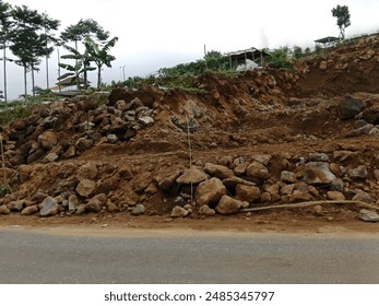 Mountain stone is being quarried for building materials - Powered by Shutterstock