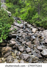 a mountain stream flows over rocks from a height of 1600m