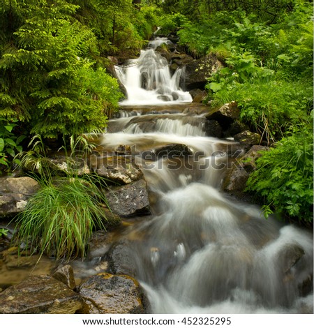 Similar – Image, Stock Photo River trough forest