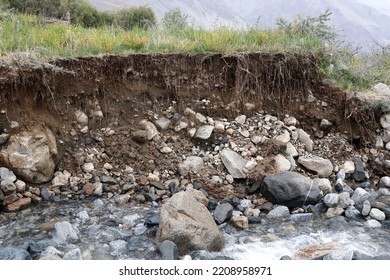 Mountain streams in Gilgit-Baltistan cause soil erosion.