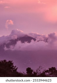 Mountain Summit Surrounded by Clouds