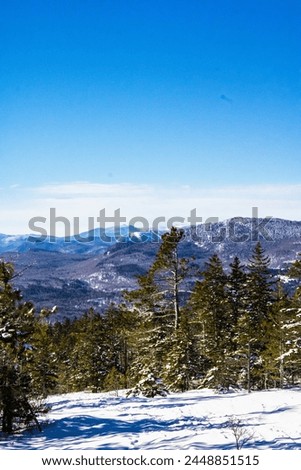 A mountain summit view in Western Maine. Located atop the Rumford Whitecap Mountain.