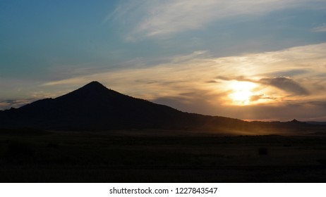 Mountain at sunset
