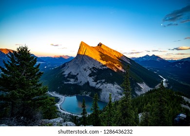 mountain sunset light
