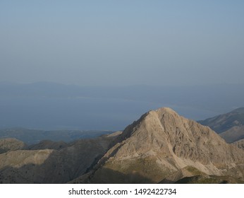 Mountain Taygetos View Of  Messenian Gulf