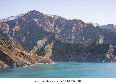 Mountain Tianshan And Lake Tianchi At Xinjiang China